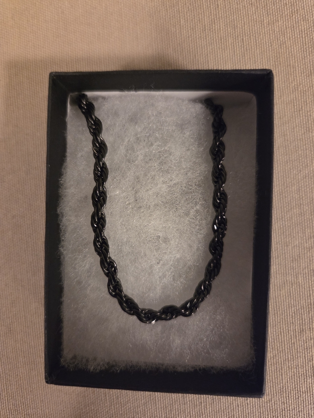 SET OF 2 BLACK ROPE NECKLACES 4MM - Picture 7 of 9